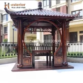 Chòi gỗ thông dầu vuông 1 mái cổ điển