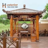 Chòi gỗ thông dầu vuông 1 mái tân cổ điển