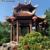 Chòi lục giác gỗ lim 2 mái