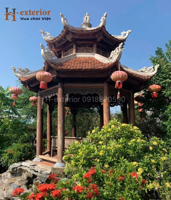 choi-go-lim-4-1-600x701-1 Chòi lục giác gỗ lim 2 mái