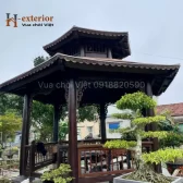 Chòi gỗ lim cũ lục giác