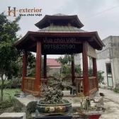 Chòi gỗ sến 2 mái