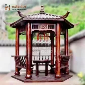 Chòi gỗ thông dầu lục giác 1 mái cổ điển