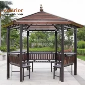 Chòi lục giác kẽm sơn tĩnh điện mái Nhật