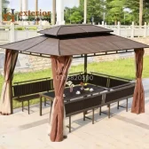 Chòi sân vườn thép mạ kẽm hình chữ nhật