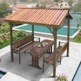 Chòi sân vườn kẽm mái dốc 2 bên