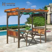 Chòi bằng khung kẽm kết hợp gỗ