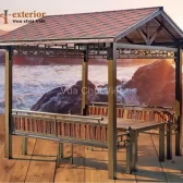 Chòi bằng kẽm hình vuông mái chéo