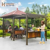 Chòi bằng kẽm hình vuông kèm xích đu